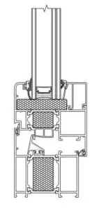 Technical drawing of a profile section